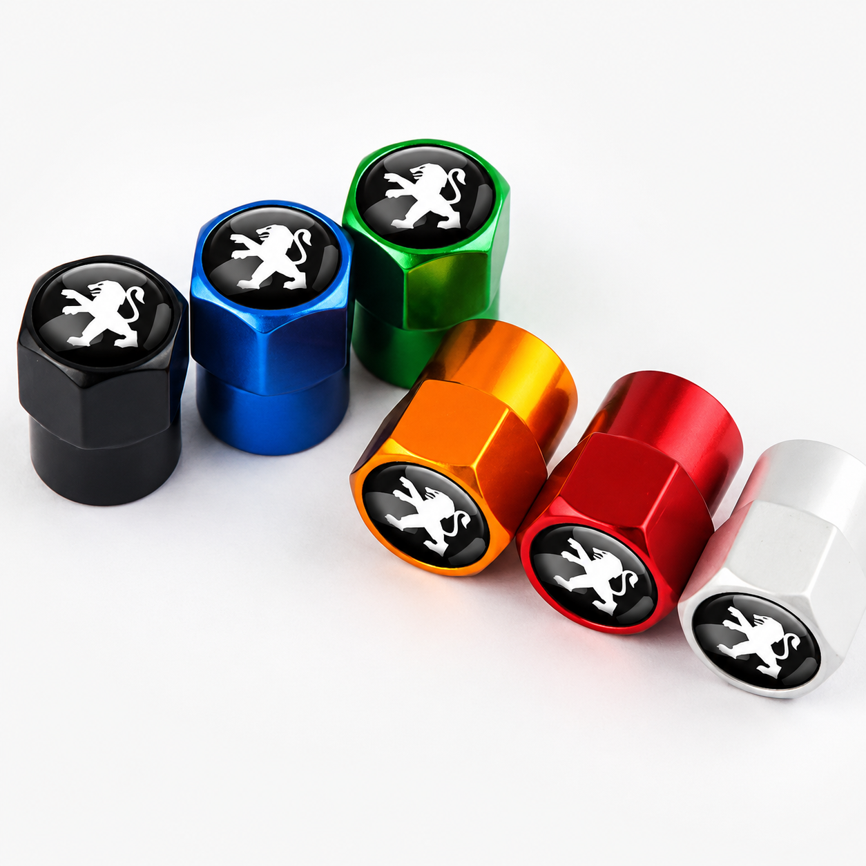 Bouchons de valve Peugeot colorés pour jantes voiture